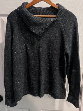 J. Jill Gray Sweater with Cowl Collar